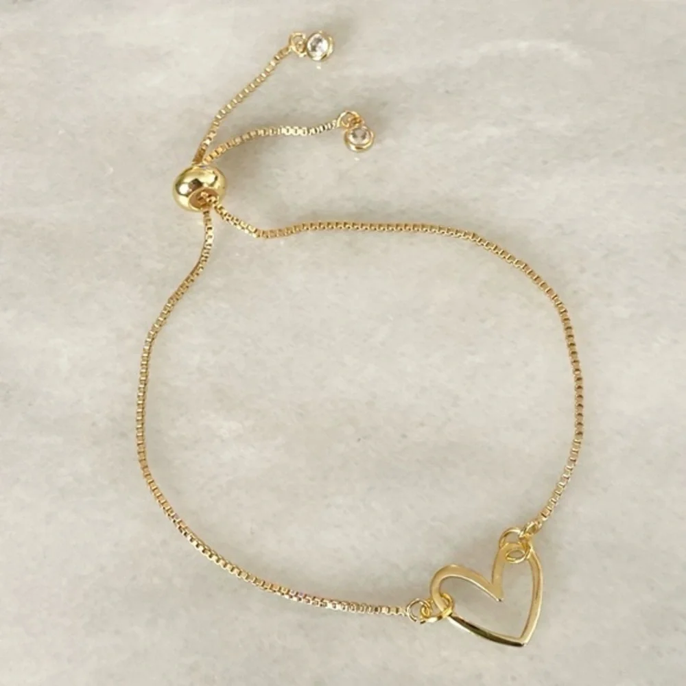 Heart Gold Plated Bracelet